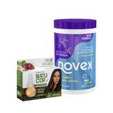 Kit Natucor Óleos Da Amazônia Preto 1.0 + Novex Reposição De Massa 400g